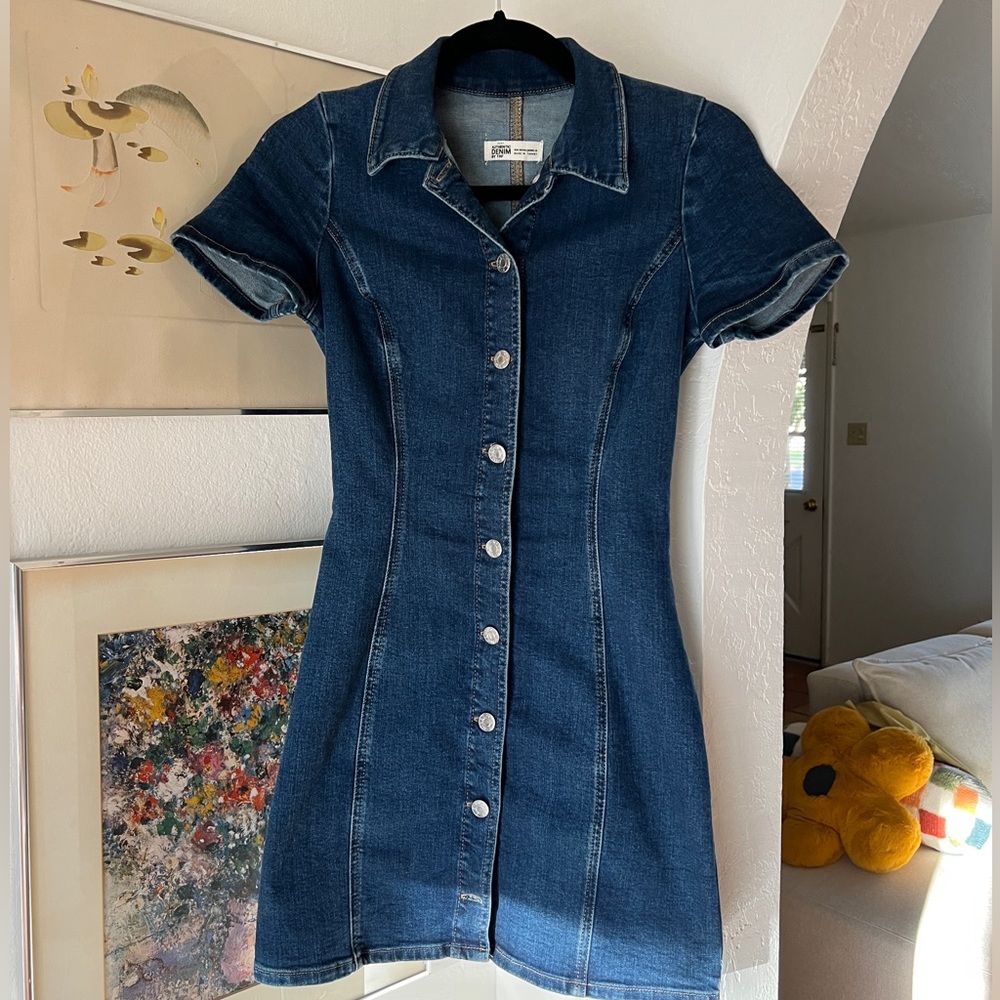Zara denim mini dress